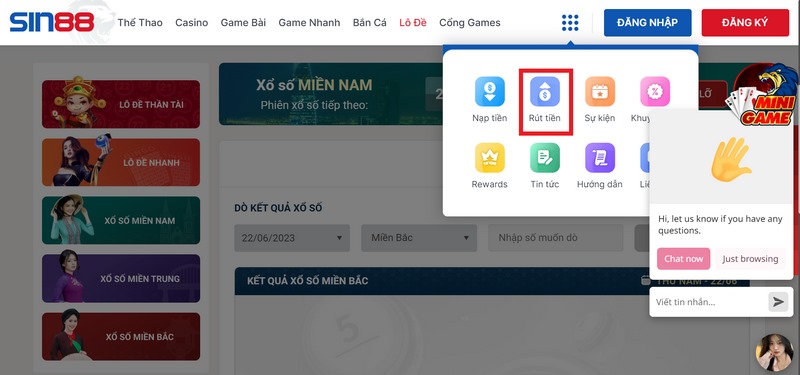 Thực hiện rút tiền hết sức đơn giản qua 3 bước