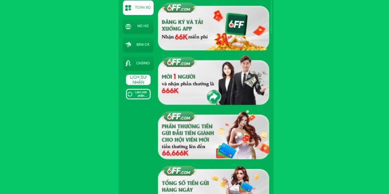 Cập nhật khuyến mãi tại 6FF